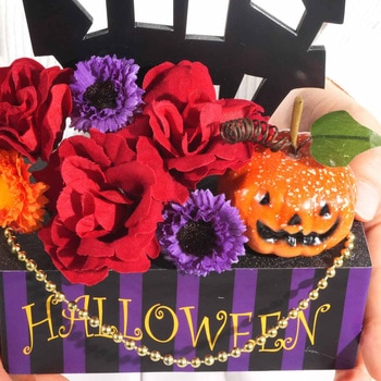 秋のディスプレイ・装飾用品 ハロウィンハウススタンド 幅15×高さ22cm(造花) ストア・エキスプレス