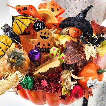 秋のディスプレイ・装飾用品 ハロウィンアレンジ 幅20cm(造花) ストア・エキスプレス