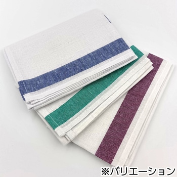 綿麻ふきん ライン柄 - アベイチ