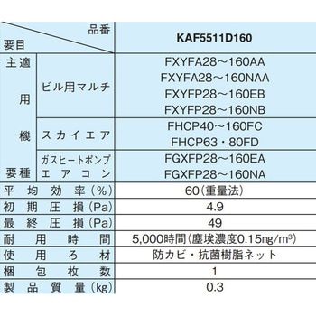 純正 交換用ロングライフフィルター - ダイキン工業