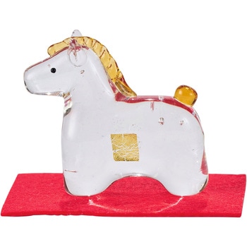 金箔入 干支ガラス午 東京堂