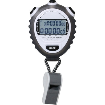 TELVAデジタルストップウォッチ 操作音オフ機能・ホイッスル付き クレファー(CREPHA)