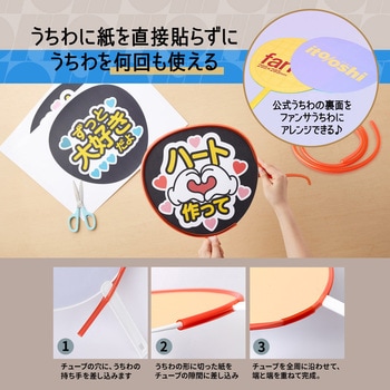 イトオシ 推し活 糊やクリップを使わなくても印刷した紙をうちわにピッタリ留められるうちわチューブ PLUS(プラス)[文具]