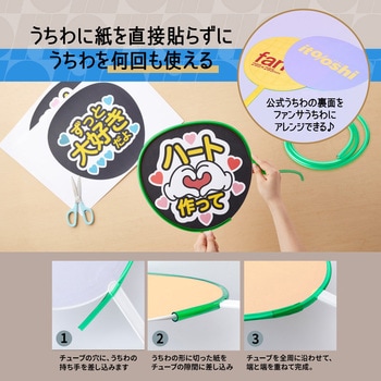 イトオシ 推し活 糊やクリップを使わなくても印刷した紙をうちわにピッタリ留められるうちわチューブ PLUS(プラス)[文具]