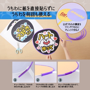 イトオシ 推し活 糊やクリップを使わなくても印刷した紙をうちわにピッタリ留められるうちわチューブ PLUS(プラス)[文具]