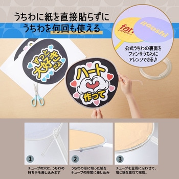 イトオシ 推し活 糊やクリップを使わなくても印刷した紙をうちわにピッタリ留められるうちわチューブ PLUS(プラス)[文具]