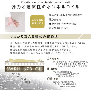脚付きボンネルコイルロールマットレス【SPINNAM-スピンナム-】 ダブルサイズ ホームテイスト