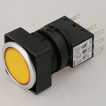 Φ25 フラッシュシルエットスイッチLWシリーズ 照光押ボタンスイッチ (丸形 平形レンズ) メタルベゼル IDEC(和泉電気)