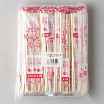 PS 白樺元禄8寸 OPP完封箸(楊枝付) PackStyle(パックスタイル)