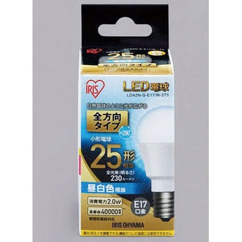 小形LED電球 E17 全方向 T5 - アイリスオーヤマ