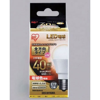 小形LED電球 E17 全方向 T5 アイリスオーヤマ