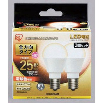 小形LED電球 E17 全方向 T5 アイリスオーヤマ
