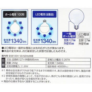 LED電球 ボール電球 アイリスオーヤマ