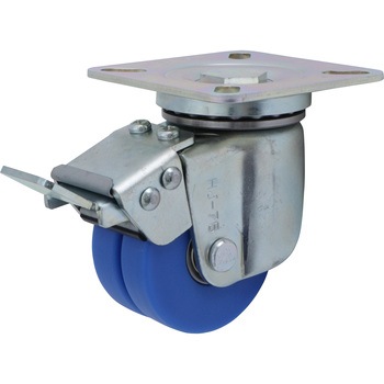 サイレントスムースキャスターⅡ  MC車輪付 ユニクロ自在ストッパー付 SISIKU(シシク)