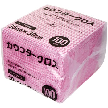 カウンタークロス30×30cm 100枚入 ピンク 大和物産