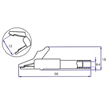 ワニ口クリップアダプタ - はくでん