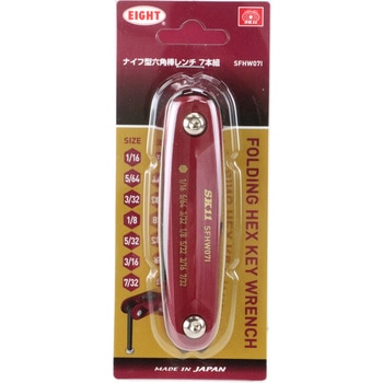 ナイフ型六角棒レンチ 7本組 SK11
