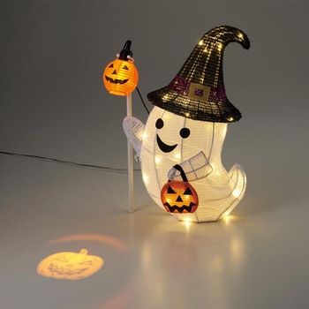 秋のディスプレイ・装飾用品 ハロウィン LEDライト ウイッチゴースト 高さ50cm ストア・エキスプレス