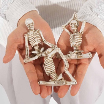 秋のディスプレイ・装飾用品 ハロウィン ヨガイコツ ミニ ストア・エキスプレス
