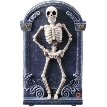 秋のディスプレイ・装飾用品 ハロウィン LEDムービングおとぼけガイコツオブジェ ストア・エキスプレス