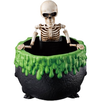 秋のディスプレイ・装飾用品 ハロウィン LEDムービングキャンディポット ガイコツオブジェ - ストア・エキスプレス