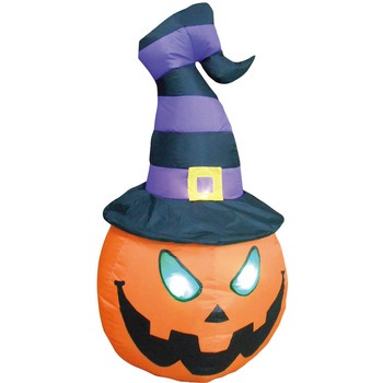 秋のディスプレイ・装飾用品 ハロウィン エアブロードール テラーパンプキン 高さ120cm - ストア・エキスプレス