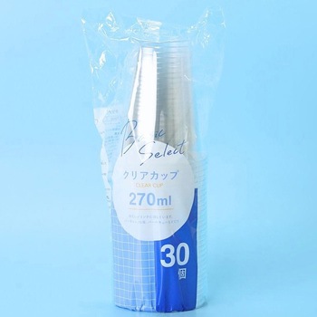 ベーシックセレクト クリアカップ 270ml/30個入 大和物産