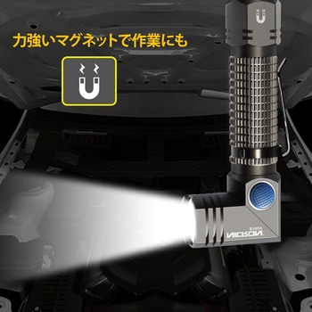 首振りポケットLEDライト 充電池乾電池兼用 Nicron(ニクロン)