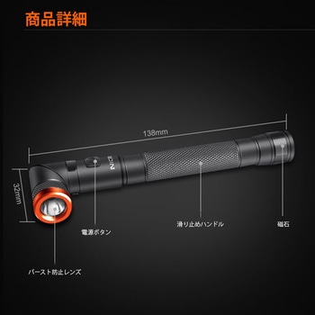 首振りLEDライト  充電式 Nicron(ニクロン)