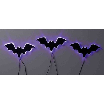 秋のディスプレイ・装飾用品 ハロウィン LEDシルエットモチーフライト 3連 ストア・エキスプレス