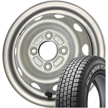 【軽トラ・バン用】スタッドレスタイヤ&ホイール4本set GOODYEAR ICE NAVI CARGO 145/80R12 80/78N LT + スチールホイール Goodyear