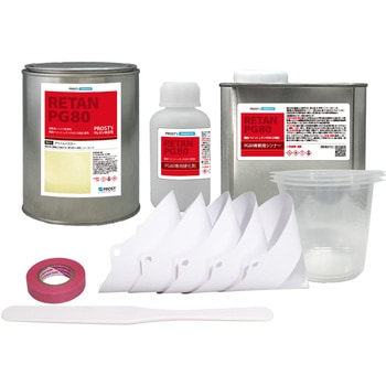 関西ペイントPG80 クリームイエロー 1kgセット(シンナー/硬化剤/道具付) - PROST's