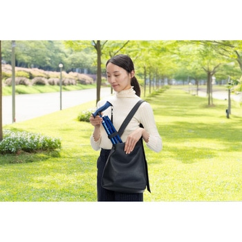 バンブーステッキ 折りたたみ杖 ネイビー 竹虎