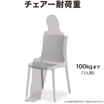 ラタン調デザイン スタッキングチェアー タカショー