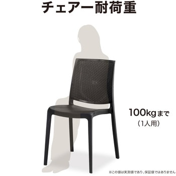 ラタン調デザイン スタッキングチェアー タカショー
