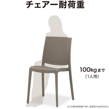 ラタン調デザイン スタッキングチェアー タカショー