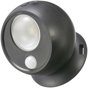 電池式 人感センサーボールライト IP65 防水防塵 マグネット式 屋外対応 オーム電機