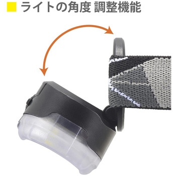 小型充電式ヘッドライト 260lm 防水IPX4 - オーム電機