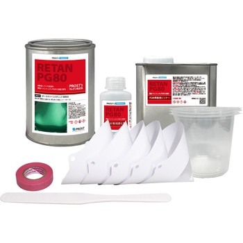 関西ペイントPG80 ダークグリーンメタリック(極粗目) 1kgセット(シンナー/硬化剤/道具付) PROST's