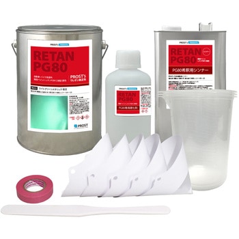 関西ペイントPG80 ライトグリーンメタリック(粗目) 6kgセット(シンナー/硬化剤/道具付) PROST's