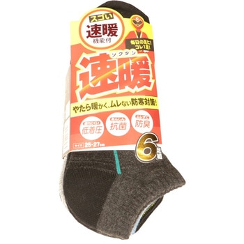速暖 底パイルアンクルソックス 6足組 - コーコス信岡