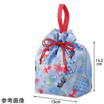 手提げ巾着袋 六花 りっか 金魚柄 20枚 - ノーブランド