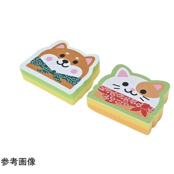 ノベルティ わんにゃんダイカットキッチンスポンジ 240個 - ノーブランド