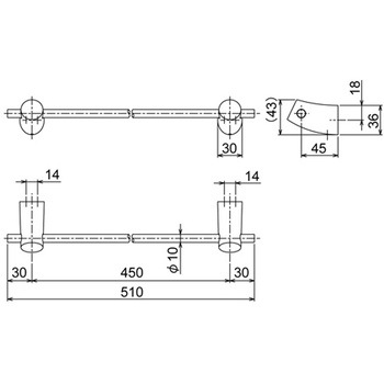 タオル掛 クロムメッキ 研磨 RELIANCE(リラインス)