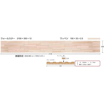 木製デザイン壁パネル ウォールスター - ノーブランド