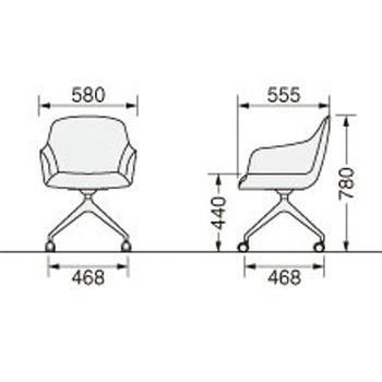 ラウンジ用チェアー LION (ライオン事務器)