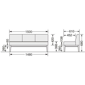 ロビーチェアー 52LCシリーズ - LION (ライオン事務器)