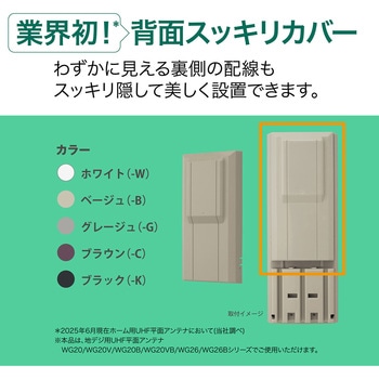 平面アンテナ用背面スッキリカバー グレージュ色 サン電子