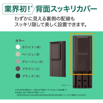 平面アンテナ用背面スッキリカバー ブラウン色 サン電子