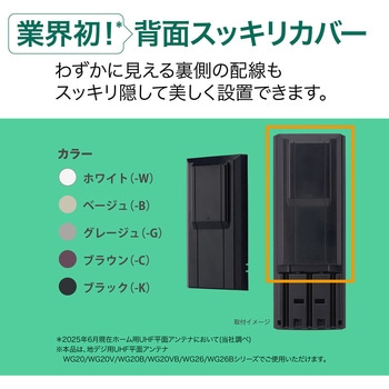平面アンテナ用背面スッキリカバー ブラック色 サン電子
